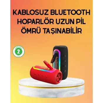 Yüksek Ses Kaliteli Kablosuz Hoparlör LED Işıklı
