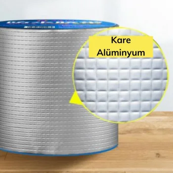 Yüksek Sıcaklık Dayanan Su Geçirmez Çatı Boru Duvar Çatlak Onarıcı Yapışkan Bant Folyo 5 cm (5047)