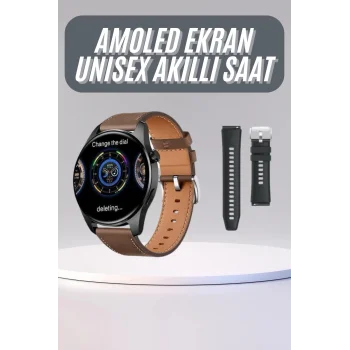 Yuvarlak Kasa 46mm Akıllı Saat Android Ve IOS Uyumlu Uyku ve Sağlık Takibi