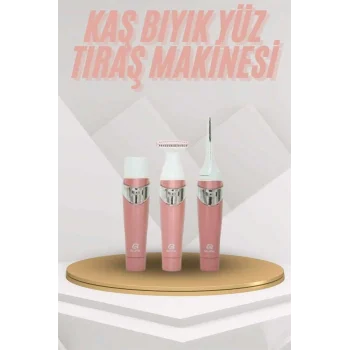 Yüz Kaş ve Tüm Vücut Epilasyon Aleti 3 Başlıklı Hassas Ciltlere Uygun Epilatör