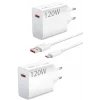 120 Watt Turbo Hızlı Şarj Aleti Seti Hızlı Şarj Adaptörü Beyaz