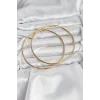 316L Çelik Gold Renk 75 mm Halka Küpe