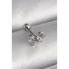 316L Çelik Gümüş Renk Zirkon Taşlı Kurdele Tragus Piercing