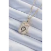 316L Çelik Zincir Altın Renk Zirkon Taşlı Minimal Papatya Figürlü Tarot Kolye