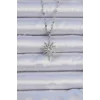 316L Çelik Zincir Gümüş Renk Zirkon Taşlı Kutup Yıldızı Kolye