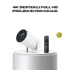 4K Destekli Full HD Projeksiyon Cihazı – 130 inç Geniş Ekran, WiFi ve HDMI Bağlantılı