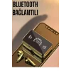 Aynalı Bluetooth Kulaklık Telefon Standlı Dijital Göstergeli