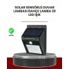 Bahçe ve Dış Mekanlar İçin Güneş Enerjili 20 LED Hareket Sensörlü Lamba
