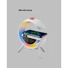 Bluetooth 5.0 Kablosuz Şarj Rampalı FM Radyo ve RGB Işıklı Hoparlör