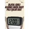 Dijital Masa Saati Termometreli Takvim Çalar Saat Led Ekran Pilli