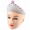 Fuşya Kalpli Gümüş Renk Kraliçe Tacı Prenses Tacı (5047)