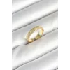 Gold Renk Şerit Zirkon Taşlı Kadın Yüzük