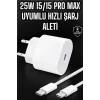 Güç Adaptörü ve Kablosu Şarj Aleti 15/15 Pro Max Uyumlu Hızlı Şarj