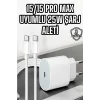 İOS Uyumlu Type-C Girişli Hızlı Şarj 15/15 Pro Max Adaptör ve Kablosu