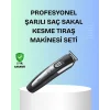 Kuaför Tipi Şarjlı Saç ve Sakal Kesme Makinesi Güçlü Motorlu