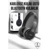 Kulak Üstü TF Kart ve AUX Destekli Ergonomik Bluetooth Kulaklık