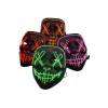Led Işıklı Neon Maske Cadılar Bayramı Maskesi Korkunç Korku Maskesi