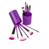 Makyaj Fırçası 12 Parça Set Yumuşak Uçlu Göz Makyajına Uygun Hafif ve Taşınabilir Çanta