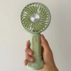 Masa Üstü Standlı USB ile Şarj Olabilen 3 Ayarlı Fan Modlu Çanta Tipi El Fanı (5047)