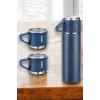 Paslanmaz Çelik 3’lü Termos Seti Vakumlu ve 8 Saat Isı Koruma