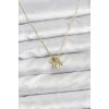 Pirinç Gold Renk Minimal Charmlı Kadın Kolye