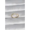 Pirinç Gold Renk Zirkon Taşlı Kelebek Model Kadın Yüzük