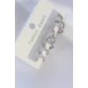 Pirinç Gümüş Renk Kalp Model Küpe Seti