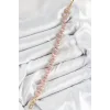 Pirinç Pembe Zirkon Taşlı Daire Baget Model Gold Renk VIP Seri Kadın Bileklik