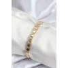 Pirinç VIP Seri Gold Renk Sıralı Üçgen Model Kadın Bileklik