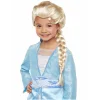 Platin Altın Dore Renk Karlar Ülkesi Elsa Frozen Peruğu Çocuk Boy (5047)
