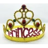 Prenses Yazılı Altın Renk Ayarlanabilir Parti Tacı 60 cm (5047)