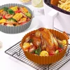 Renkli Isıya Dayanıklı Yıkanılabilir Silikon Fırın Ve Airfryer Yuvarlak Model Pişirme Matı 20 Cm (5047)