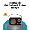 Retro Tarz Kablosuz Radyo – Bluetooth, USB ve TF Kart Girişli