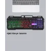 RGB Aydınlatmalı Klavye Mouse Seti – USB Bağlantılı, Türkçe Q, Ayarlanabilir DPI, Ergonomik Yapı