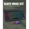 RGB Aydınlatmalı Şarjlı Kablosuz Klavye ve Mouse Seti – Modern ve Kompakt Tasarım