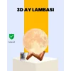 Şarjlı 3D Baskılı 16 Renk Ay Lambası  Stand