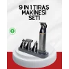 Şarjlı 9’u 1 Arada Çok Amaçlı Erkek Bakım Seti Yıkanabilir Başlıklar