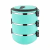 Sefer Tası Yemek Termosu Saklama Kabı Termosu 3lü - Turkuaz (5047)