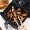 Siyah Isıya Dayanıklı Yıkanılabilir Silikon Fırın Ve Airfryer Yuvarlak Model Pişirme Matı 20 Cm (5047)