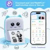 Taşınabilir Yazıcı, Mini Cep Kablosuz Termal Yazıcı Android iOS Akıllı Telefonlar için Uygun, BT Mürekkepsiz Baskı, Etiketler, Fişler, Fotoğraflar, Notlar, Öğrenme (5047)