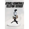 Telefon Tutucu Led Işıklı Kumandalı Mikrofon Telefon Vlog Video Kayıt