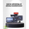 Üç Kameralı Dash Cam 170° Geniş Açılı Full HD Gece Görüşlü