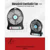 USB Girişli Taşınabilir Masaüstü Mini Fan – 3 Kademeli Hız, Şarjlı, Işıklı, Sessiz Çalışma