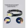 USB Şarjlı Mini LED KAFA Feneri 50m Odak 150m Geniş Aydınlatm