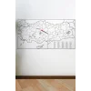 Yazılabilir Türkiye Haritası Manyetik Duvar Stickerı 110 x 56 cm (5047)