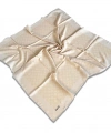 Krem 100X100 Elegance Monogram Eşarp