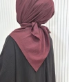 Koyu Kızılcık Harem Brisa Vual Eşarp