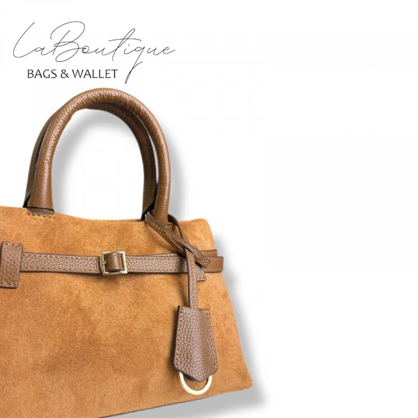 %100 Deri Lb Çanta D-2750 Süet Taba