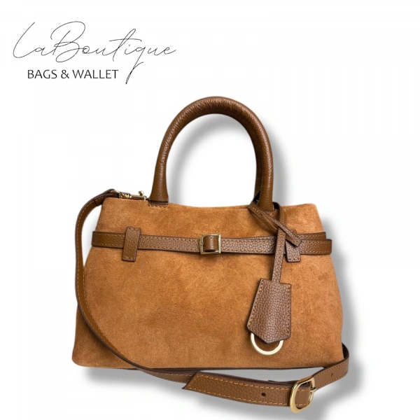 %100 Deri Lb Çanta D-2750 Süet Taba