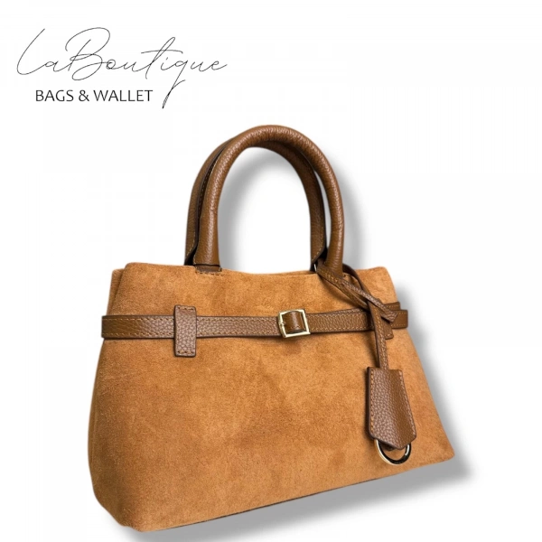 %100 Deri Lb Çanta D-2750 Süet Taba